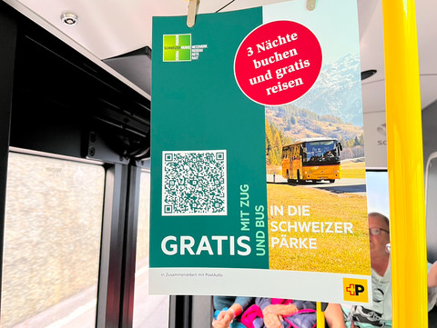 Ada tulisan Gratis di bus di Swiss. Foto: Reza Aditya