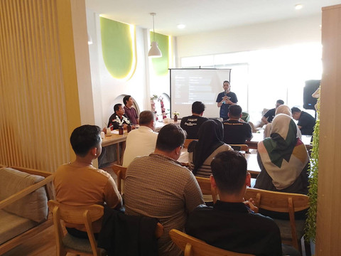 Suasana sharing bisnis TDA Jambi. foto/dok.tda jambi