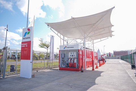 Pertamina Patra Niaga sediakan Pertamax Turbo di SPBU Modular area Pertamina Mandalika International Circuit di Mandalika, Minggu (29/9/2024). Foto: Pertamina