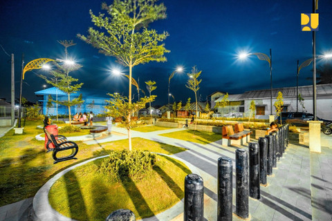 Taman di Kawasan Belawan, Medan. Foto: Dok. Kementerian PUPR