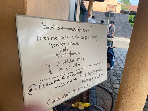 Suasana rumah duka Marissa Haque. Foto: Istimewa