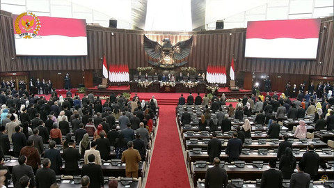 Suasana Sidang Paripurna Ke-3 MPR RI di Kompleks Parlemen, Senayan, Jakarta, Kamis (3/10/2024).   Foto: Youtube/ MPRGOID