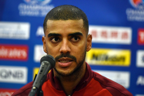 Penyerang naturalisasi Timnas China, Alan Carvalho. Foto: ANTHONY WALLACE / AFP