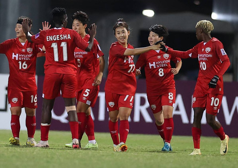 Red Angels menang 3-0 atas Sabah FA di laga perdana Liga Champions Asia Wanita 2024/25, Kamis (3/10). Foto: Dok AFC