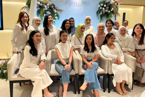 Peluncuran skincare Heymama di Baby Wise BSD, Jumat (4/10/2024). Foto: Nabilla Fatiara/kumparan