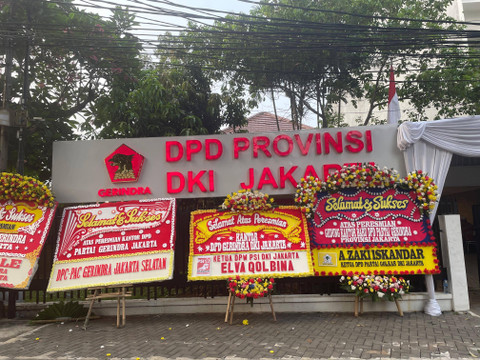 Kantor DPD Gerindra Jakarta di Menteng, Jakarta Pusat, yang diresmikan hari ini, Sabtu (5/10/2024). Foto: Fadhil Pramudya/kumparan