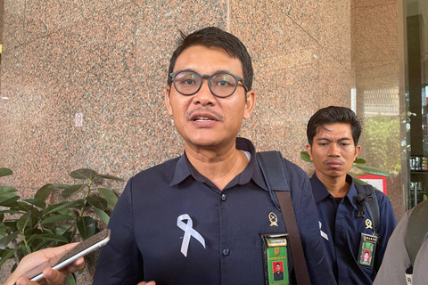 Juru bicara Solidaritas Hakim Indonesia (SHI) Agus Adhari saat ditemui usai melakukan audiensi dengan Menteri Hukum dan HAM (Menkumham), di Kantor Kemenkumham, Jakarta, Senin (7/10/2024). Foto: Fadhil Pramudya/kumparan