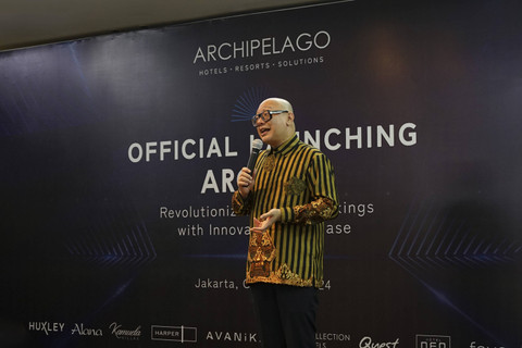 Chief Commercial Archipelago International, Mr Chris Legaspi, dalam acara launching ARCH IBE di The Groove Suites by Grand Aston, Jakarta pada Senin (7/10/2024). Foto: Dok. Archipelago International