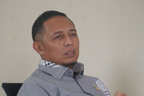 Kepala Badan Komunikasi Kepresidenan Hasan Nasbi saat berkunjung ke kantor kumparan, Jakarta, Selasa (8/10/2024). Foto: Dicky Adam Sidiq/kumparan