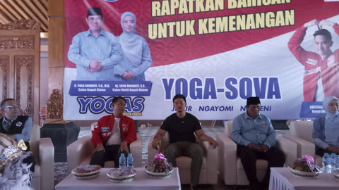 Kaesang kampanyekan Ahmad Luthfi-Taj Yasin di Klaten, Rabu (9/10/2024). Foto: kumparan