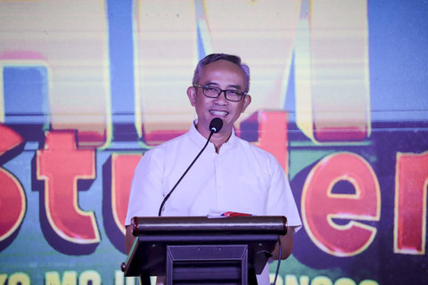 GM Corcomm Astra Honda Motor, Ahmad Muhibuddin pada acara Penganugerahan Astra Honda Motor Best Student (AHMBS) 2024 di Sunlake Hotel, Jakarta, Rabu (9/10/2024). Foto: Jamal Ramadhan/kumparan