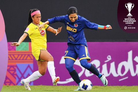 Bam Khatoon menaham imbang Kaya FC Ilo Ilo dalam lanjutan Liga Champions Wanita Asia, Rabu (9/10/2024). Foto: Dok. AFC
