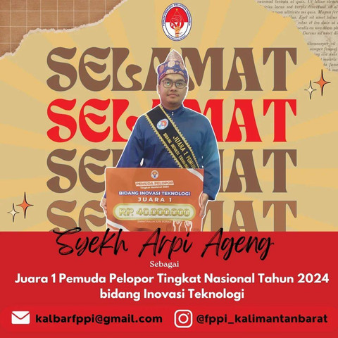 Syekh Arpi Ageng berhasil mendapat juara 1 pemuda pelopor tingkat nasional. Foto: Dok. Istimewa