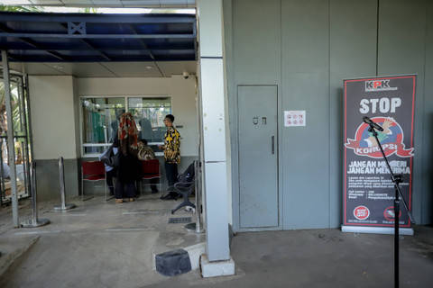 Suasana di area tempat masuk rutan KPK kawasan Gedung Merah Putih KPK, Jakarta, Kamis (10/10/2024). Foto: Jamal Ramadhan/kumparan