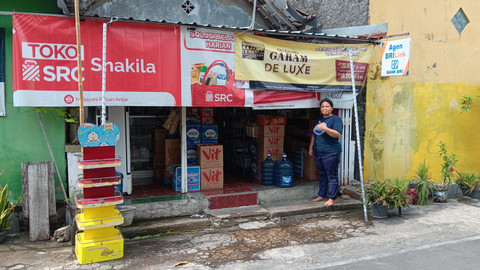 Toko kelontong yang bermitra dengan AgenBRILink. Foto: Dok. BRI