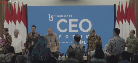 Jokowi membuka Kompas 100 CEO Forum Tahun 2024, Istana Garuda, IKN, 11 Oktober 2024 Foto: Dok. Biro Pers Setpres