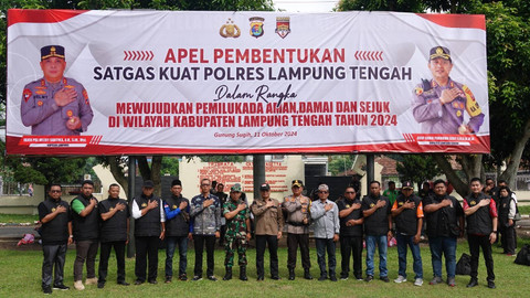 Satgas KUAT Polres Lampung Tengah. | Foto: Dok Humas Polres Lampung Tengah