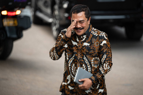 Wakapolri Komjen Pol Agus Andrianto tiba di kediaman Presiden Terpilih Prabowo Subianto, Kertanegara, Jakarta Selatan, Senin (14/10/2024). Foto: Aprillio Akbar/ANTARA FOTO