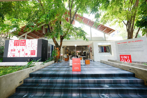 Dekorasi Flannel Cafe Uniqlo Indonesia x Titik Temu SCBD. Foto: dok. Uniqlo Indonesia