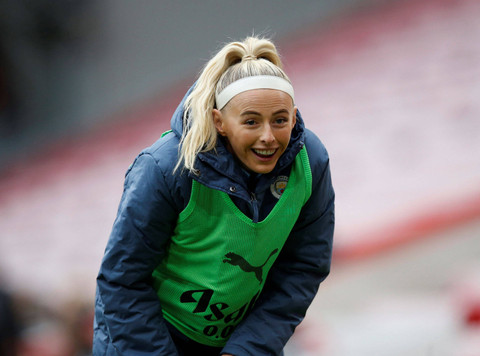 Chloe Kelly dalam laga Manchester City vs Liverpool. Ia tak dimainkan di sepanjang laga. Foto: Action Images via Reuters/Craig Brough