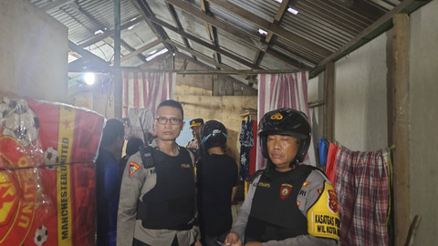 Polisi mendatangi TKP keributan remaja di Belawan, Medan. Foto: Dok. Polres Medan