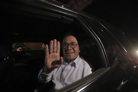 Wakil Menteri BUMN II Kartiko Wirjoatmodjo usai pembekalan oleh presiden terpilih, Prabowo Subianto di Pendopo Garuda Yaksa, Hambalang, Rabu (16/10/2024). Foto: Jamal Ramadhan/kumparan