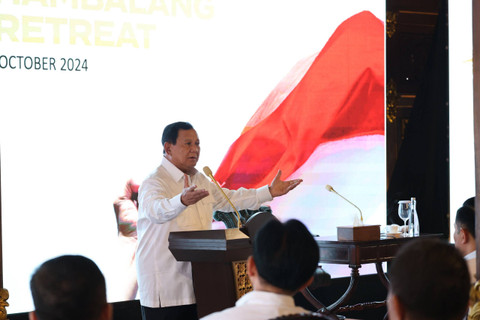 Suasana pengarahan calon menteri oleh Prabowo Subianto di Hambalang, Rabu (16/10/2024). Foto: Dok. Istimewa