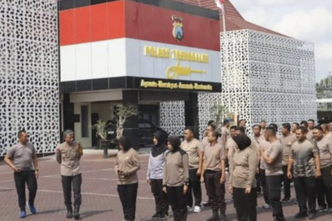 Sebanyak 60 personel polisi di Polres Trenggalek menjalani program penurunan berat badan.  Foto: Dok. Istimewa