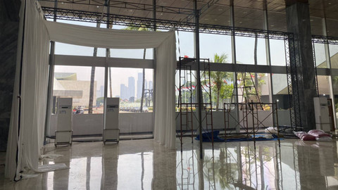 Suasana Kompleks Parlemen, Jakarta menjelang pelantikan Presiden-Wapres terpilih Prabowo Subianto-Gibran Rakabuming Raka pada Jumat (18/10/2024). Foto: Abid Raihan/kumparan