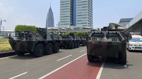 Suasana Kompleks Parlemen, Jakarta menjelang pelantikan Presiden-Wapres terpilih Prabowo Subianto-Gibran Rakabuming Raka pada Jumat (18/10/2024). Foto: Abid Raihan/kumparan