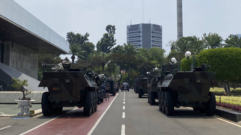 Suasana Kompleks Parlemen, Jakarta menjelang pelantikan Presiden-Wapres terpilih Prabowo Subianto-Gibran Rakabuming Raka pada Jumat (18/10/2024). Foto: Abid Raihan/kumparan