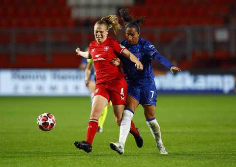Liga Champions Wanita FC Twente melawan Chelsea. Foto: Piroschka van de Wouw/REUTERS 