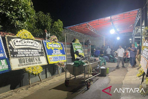 Suasana Rumah Duka ayah Rizky Juniansyah, M Yasin. Foto: ANTARA Foto