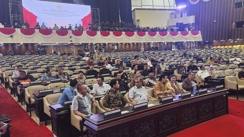 Wakil Presiden terpilih Gibran Rakabuming Raka menghadiri gladi bersih pelantikan presiden-wapres di kompleks Parlemen, Jakarta pada Sabtu (19/10/2024). Foto: Dok. Istimewa