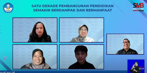 Webinar Silaturahmi Merdeka Belajar Satu Dekade Pembangunan Pendidikan Semakin Berdampak dan Bermanfaat yang ditayangkan di kanal Youtube KEMENDIKBDUD RI pada Kamis (17/10/2024). Foto: Dok. Kemendikbudristek