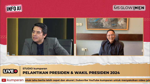 Politikus Senior Partai Golkar, Rizal Mallarangeng, dalam Live Info A1 Pelantikan Presiden-Wakil Presiden RI 2024-2029, Minggu (20/10/2024). Foto: kumparan