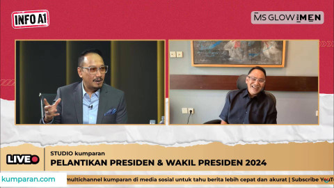 Politikus Senior Partai Golkar, Rizal Mallarangeng, dalam Live Info A1 Pelantikan Presiden-Wakil Presiden RI 2024-2029, Minggu (20/10/2024). Foto: kumparan