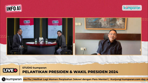 Politikus Senior Partai Golkar, Rizal Mallarangeng, dalam Live Info A1 Pelantikan Presiden-Wakil Presiden RI 2024-2029, Minggu (20/10/2024). Foto: kumparan