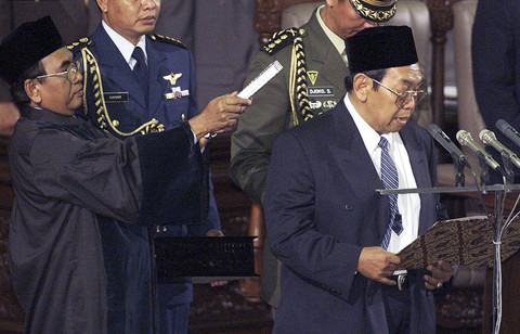 Presiden keempat Abdurrahman Wahid atau Gus Dur. Foto: Oka Budhi/AFP