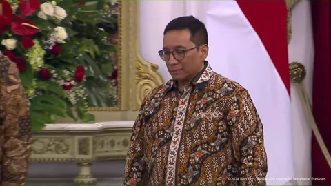 Wamen PPN/Bappenas Febrian Alfianto Rudiat saat di panggil Presiden Prabowo Subianto di Istana Negara, Jakarta, Minggu (20/10/2024). Foto: YouTube/Sekretariat Presiden