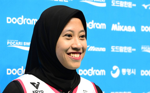 Megawati Hangestri Pertiwi bersama Red Sparks di musim 2024/25. Foto: kovo.co.kr