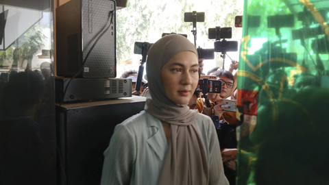 Paula Verhoeven hadiri sidang cerai perdana. Foto: Vincentius Mario/kumparan