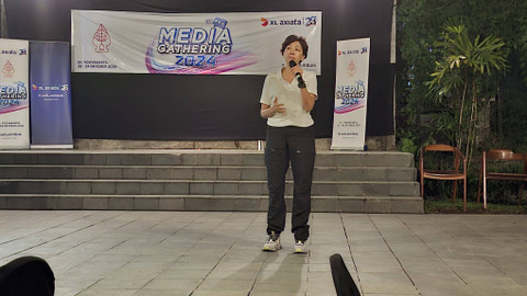 Direktur & Chief Enterprise Business and Corporate Affairs Officer XL Axiata, Yessie D. Yosetya, di acara XL Axiata Get Along with Media di Yogyakarta, Rabu (23/10). Foto: Muhammad Fikrie/kumparan