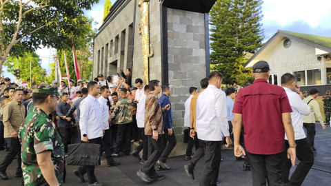 Wapres Gibran Rakabuming Raka tiba di Akmil Magelang, Kamis (24/10/2024). Foto: Arfiansyah Panji Purnandaru/kumparan