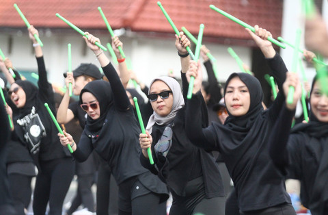 Ilustrasi pound fit. Foto: Ari Bowo Sucipto/ANTARA FOTO