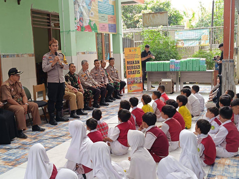 Program makan siang gratis di Bandung. Dok: Polrestabes Bandung