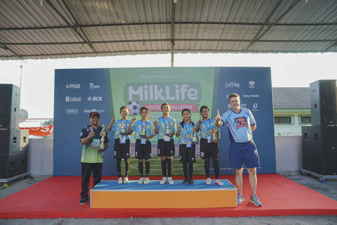 Pemenang Skill Challenge MilkLife Soccer Challenge Yogyakarta Series 2 2024. Foto: Dok. MilkLife Soccer