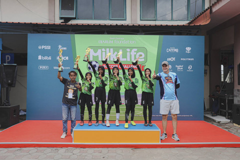Pemenang Skill Challenge MilkLife Soccer Challenge Yogyakarta Series 2 2024. Foto: Dok. MilkLife Soccer