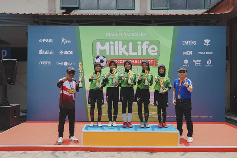 Pemenang Skill Challenge MilkLife Soccer Challenge Yogyakarta Series 2 2024. Foto: Dok. MilkLife Soccer