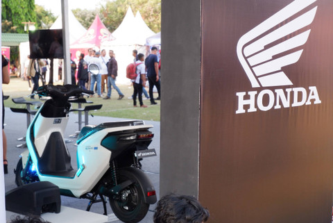 Motor listrik Honda EM1 e: acara Honda Bikers Day 2024 di Klaten, Jawa Tengah (26/10/2024). Foto: Sena Pratama/kumparan